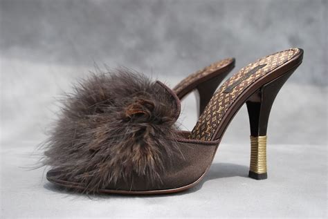 louis vuitton marabou heels